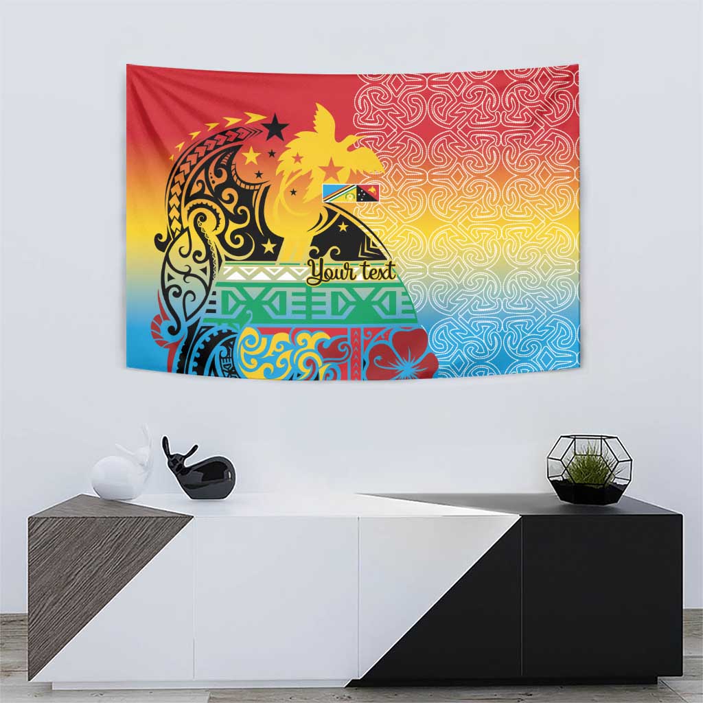 Personalised Torba PNG Day Tapestry Oro Tapa Pattern - Polynesian Pride