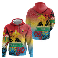 Personalised Torba PNG Day Zip Hoodie Oro Tapa Pattern - Polynesian Pride