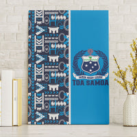 Samoan Warrior Island Heritage Canvas Wall Art Ocean Island Geometry Blue Style LT9 Without Frame Blue - Polynesian Pride