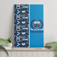 Samoan Warrior Island Heritage Canvas Wall Art Ocean Island Geometry Blue Style LT9 - Polynesian Pride