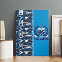 Samoan Warrior Island Heritage Canvas Wall Art Ocean Island Geometry Blue Style LT9 - Polynesian Pride