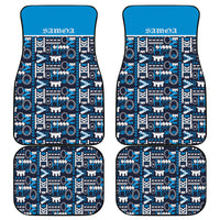 Samoan Warrior Island Heritage Car Mats Ocean Island Geometry Blue Style LT9 - Polynesian Pride