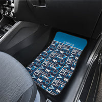 Samoan Warrior Island Heritage Car Mats Ocean Island Geometry Blue Style LT9 - Polynesian Pride