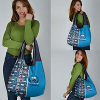 Samoan Warrior Island Heritage Grocery Bag Ocean Island Geometry Blue Style LT9 - Polynesian Pride
