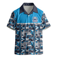 Samoan Warrior Island Heritage Kid Hawaiian Shirt Ocean Island Geometry Blue Style LT9 - Polynesian Pride