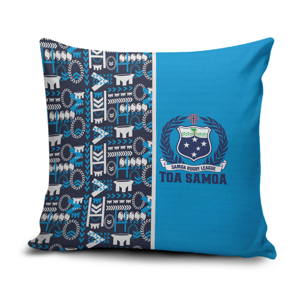 Samoan Warrior Island Heritage Pillow Cover Ocean Island Geometry Blue Style LT9 Blue - Polynesian Pride