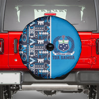 Samoan Warrior Island Heritage Spare Tire Cover Ocean Island Geometry Blue Style LT9 - Polynesian Pride