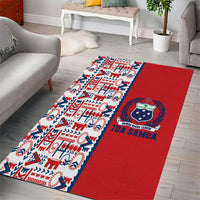 Samoan Warrior Island Heritage Area Rug Ocean Island Geometry Red Style LT9 - Polynesian Pride