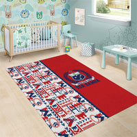 Samoan Warrior Island Heritage Area Rug Ocean Island Geometry Red Style LT9 - Polynesian Pride
