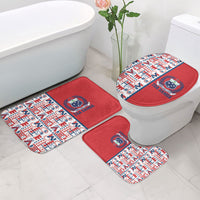 Samoan Warrior Island Heritage Bathroom Set Ocean Island Geometry Red Style LT9 - Polynesian Pride