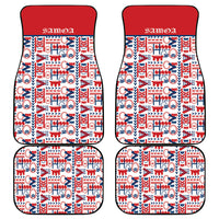 Samoan Warrior Island Heritage Car Mats Ocean Island Geometry Red Style LT9 - Polynesian Pride
