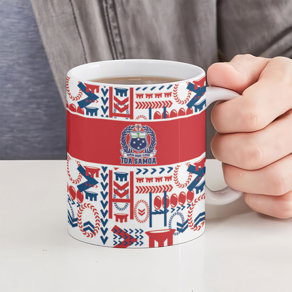 Samoan Warrior Island Heritage Ceramic Mug Ocean Island Geometry Red Style LT9 - Polynesian Pride