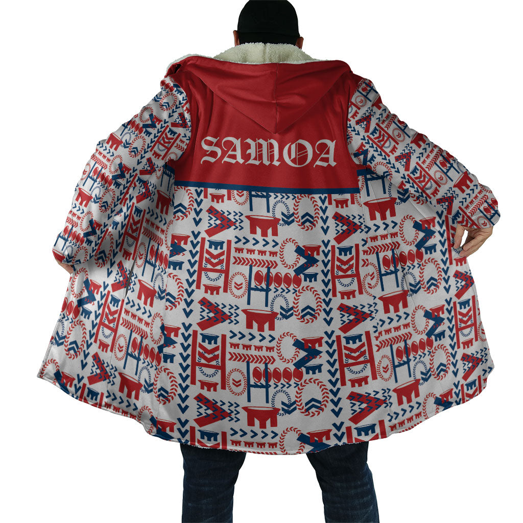 Samoan Warrior Island Heritage Cloak Ocean Island Geometry Red Style LT9 - Polynesian Pride