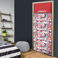 Samoan Warrior Island Heritage Door Cover Ocean Island Geometry Red Style LT9 - Polynesian Pride