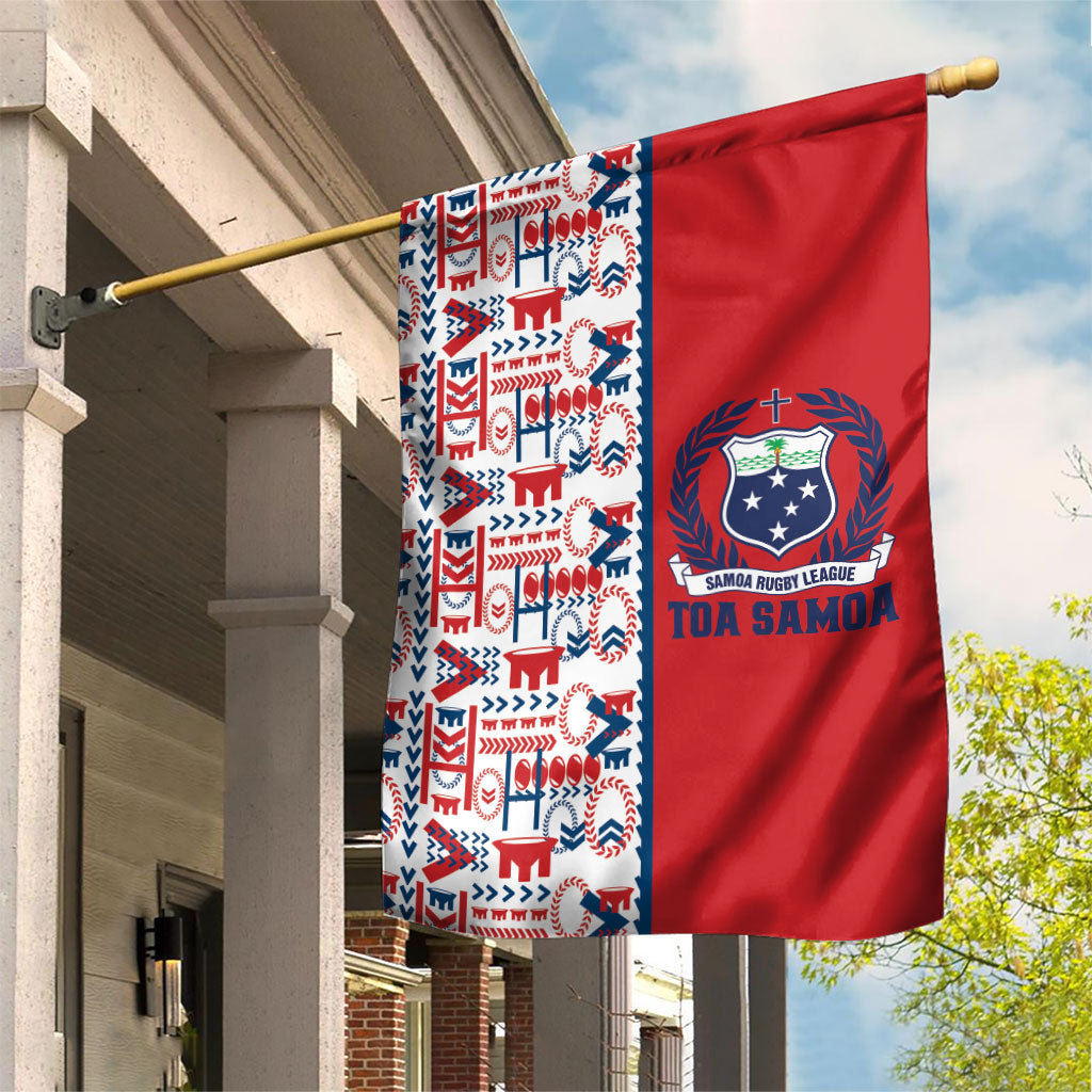 Samoan Warrior Island Heritage Garden Flag Ocean Island Geometry Red Style LT9 House Flag Red - Polynesian Pride