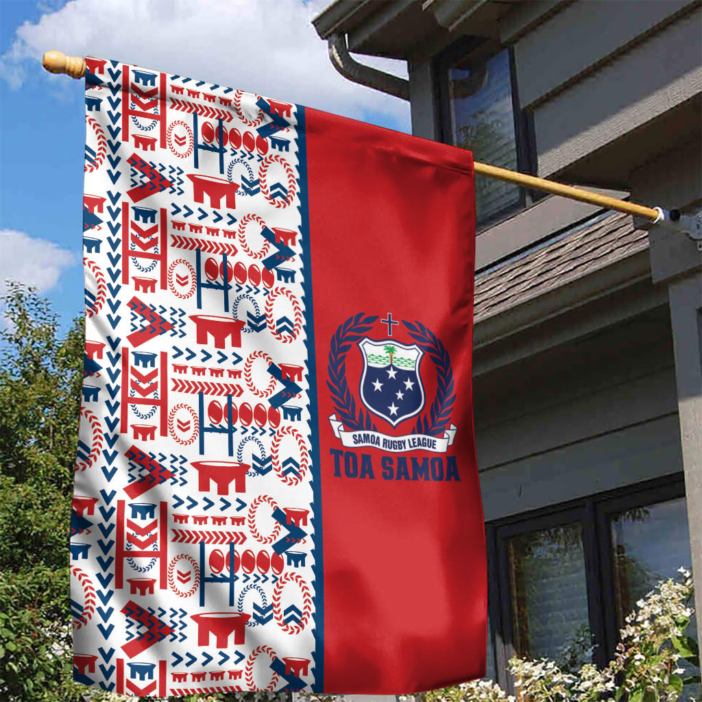 Samoan Warrior Island Heritage Garden Flag Ocean Island Geometry Red Style LT9 - Polynesian Pride