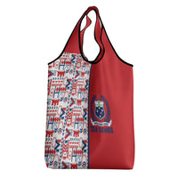 Samoan Warrior Island Heritage Grocery Bag Ocean Island Geometry Red Style LT9 - Polynesian Pride