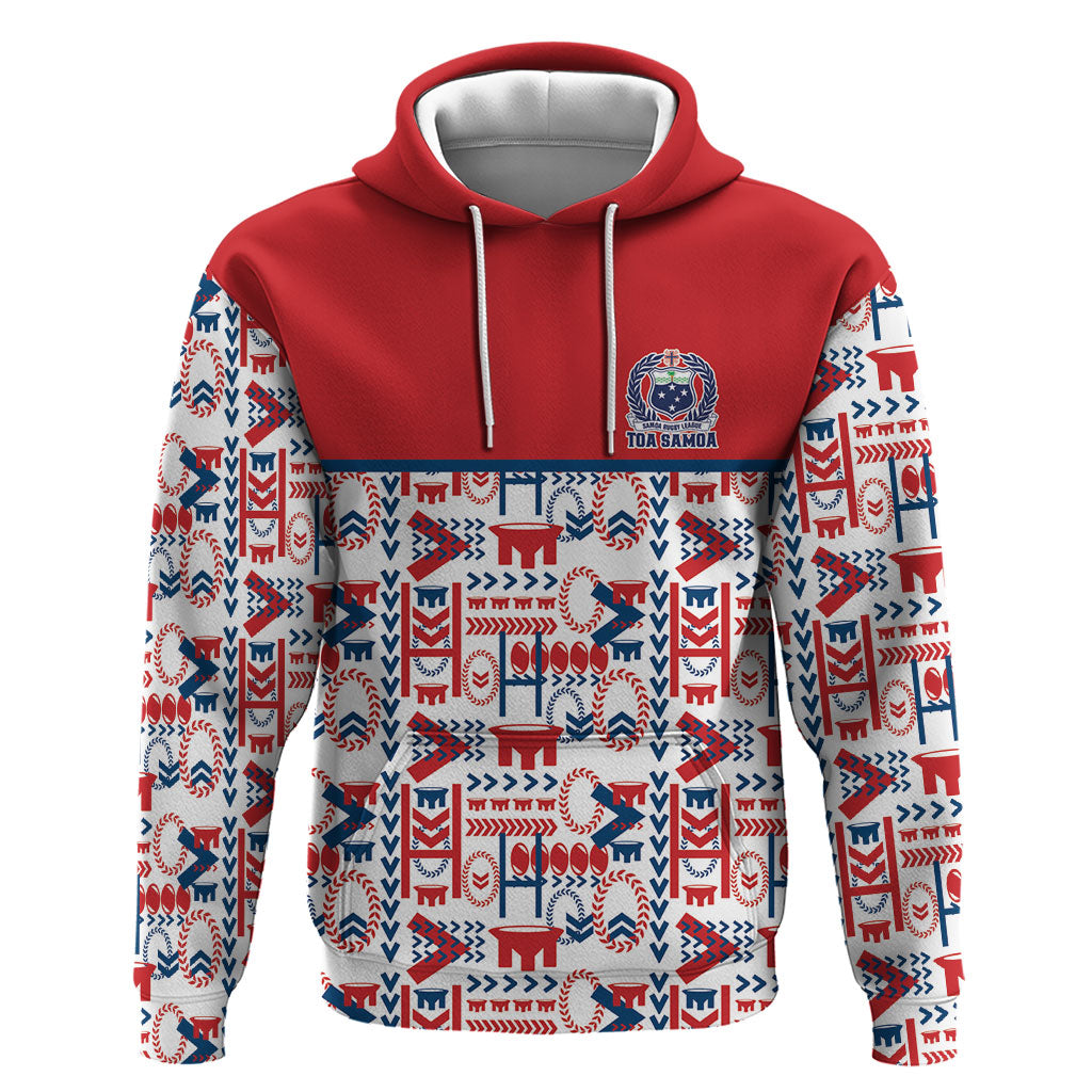 Samoan Warrior Island Heritage Hoodie Ocean Island Geometry Red Style LT9 Pullover Hoodie Red - Polynesian Pride