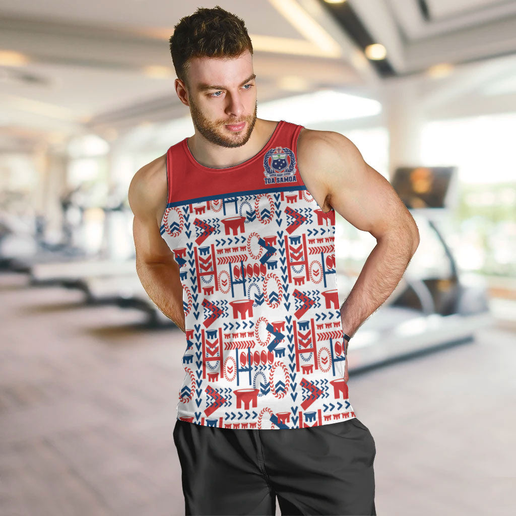 Samoan Warrior Island Heritage Men Tank Top Ocean Island Geometry Red Style LT9 Red - Polynesian Pride