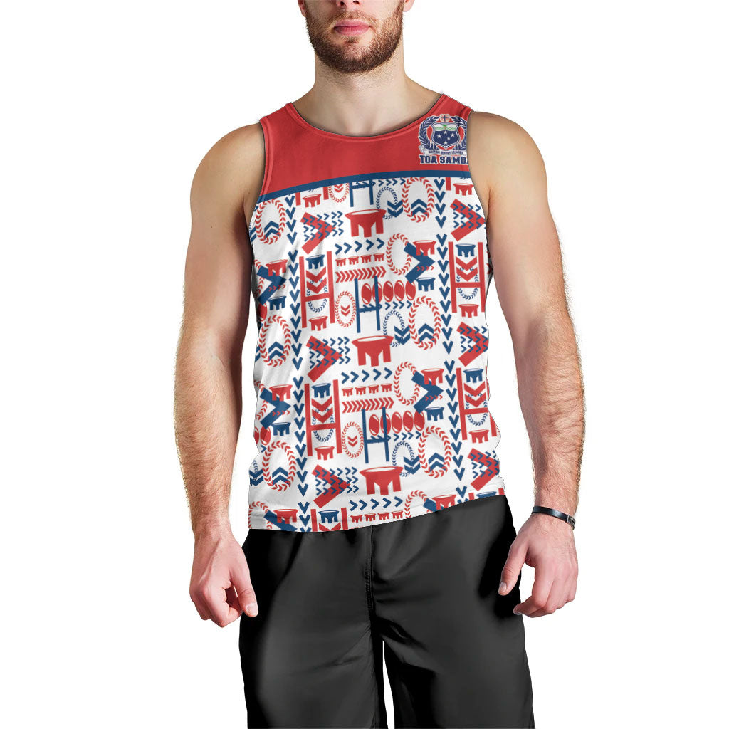 Samoan Warrior Island Heritage Men Tank Top Ocean Island Geometry Red Style LT9 - Polynesian Pride
