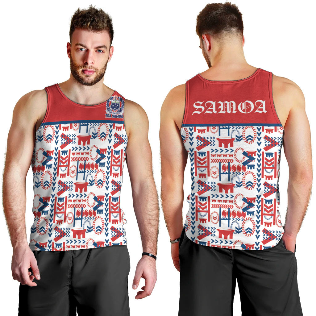 Samoan Warrior Island Heritage Men Tank Top Ocean Island Geometry Red Style LT9 - Polynesian Pride
