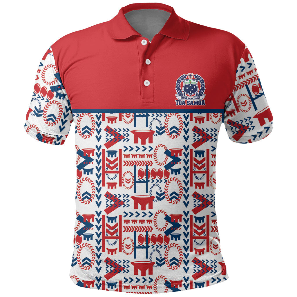 Samoan Warrior Island Heritage Polo Shirt Ocean Island Geometry Red Style LT9 Red - Polynesian Pride