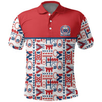 Samoan Warrior Island Heritage Polo Shirt Ocean Island Geometry Red Style LT9 Red - Polynesian Pride