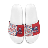 Samoan Warrior Island Heritage Slide Sandals Ocean Island Geometry Red Style LT9 Red - Polynesian Pride