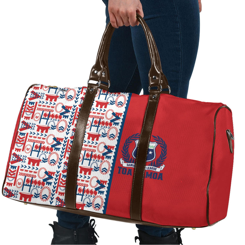 Samoan Warrior Island Heritage Travel Bag Ocean Island Geometry Red Style LT9 - Polynesian Pride