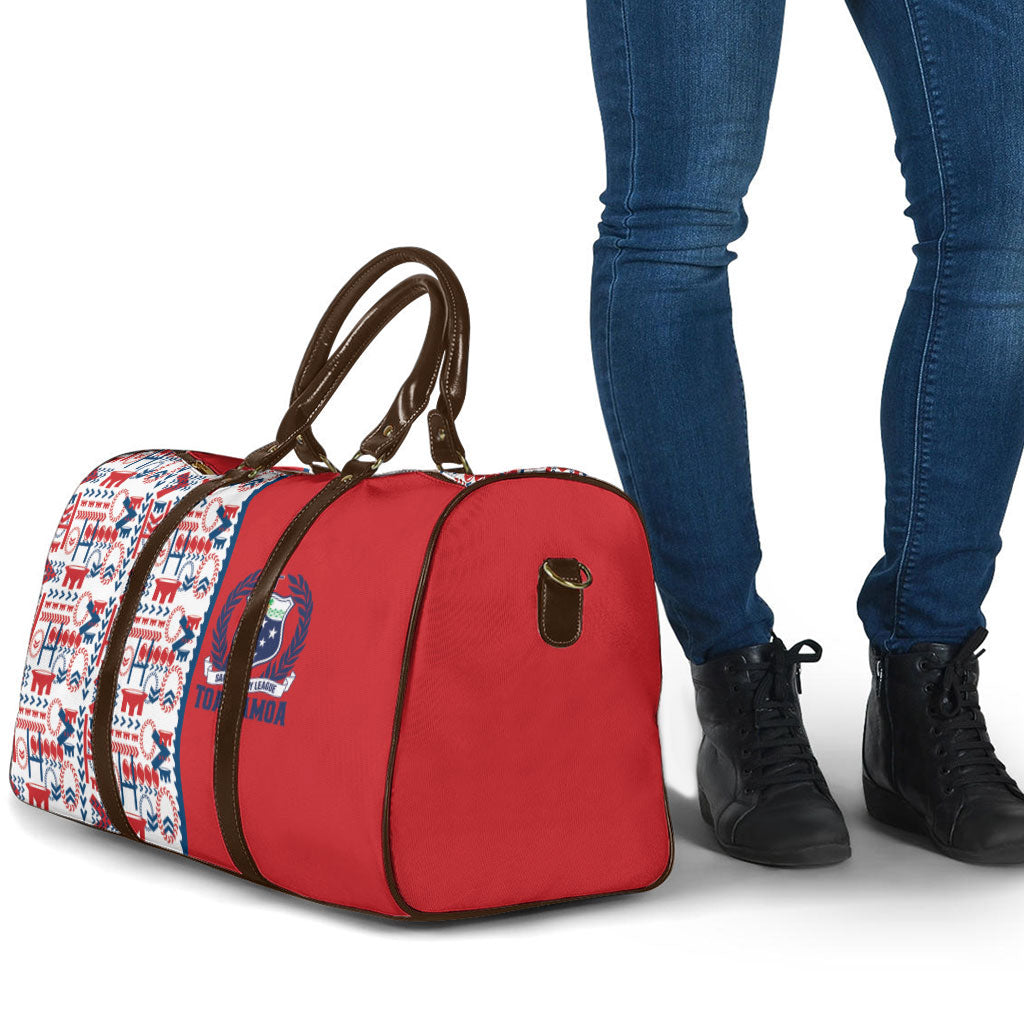 Samoan Warrior Island Heritage Travel Bag Ocean Island Geometry Red Style LT9 - Polynesian Pride