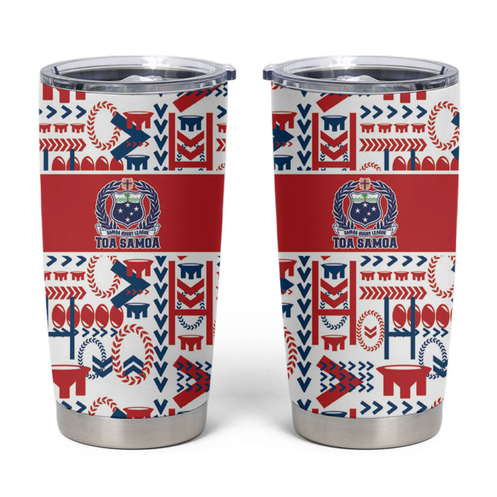 Samoan Warrior Island Heritage Tumbler Cup Ocean Island Geometry Red Style LT9 Red - Polynesian Pride