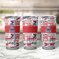 Samoan Warrior Island Heritage Tumbler Cup Ocean Island Geometry Red Style LT9 - Polynesian Pride