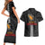 Aloha Spirit Ikaika Warrior Helmet Couples Matching Short Sleeve Bodycon Dress and Hawaiian Shirt