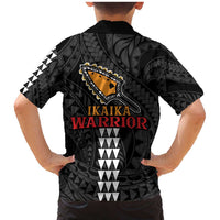 Aloha Spirit Ikaika Warrior Helmet Family Matching Mermaid Dress and Hawaiian Shirt