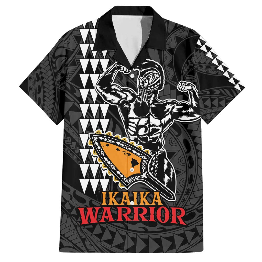 Aloha Spirit Ikaika Warrior Helmet Family Matching Off Shoulder Short Dress and Hawaiian Shirt
