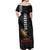 Aloha Spirit Ikaika Warrior Helmet Off Shoulder Maxi Dress