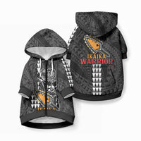 Aloha Spirit Ikaika Warrior Helmet Pet Hoodie LT9 Zip-up Black - Polynesian Pride