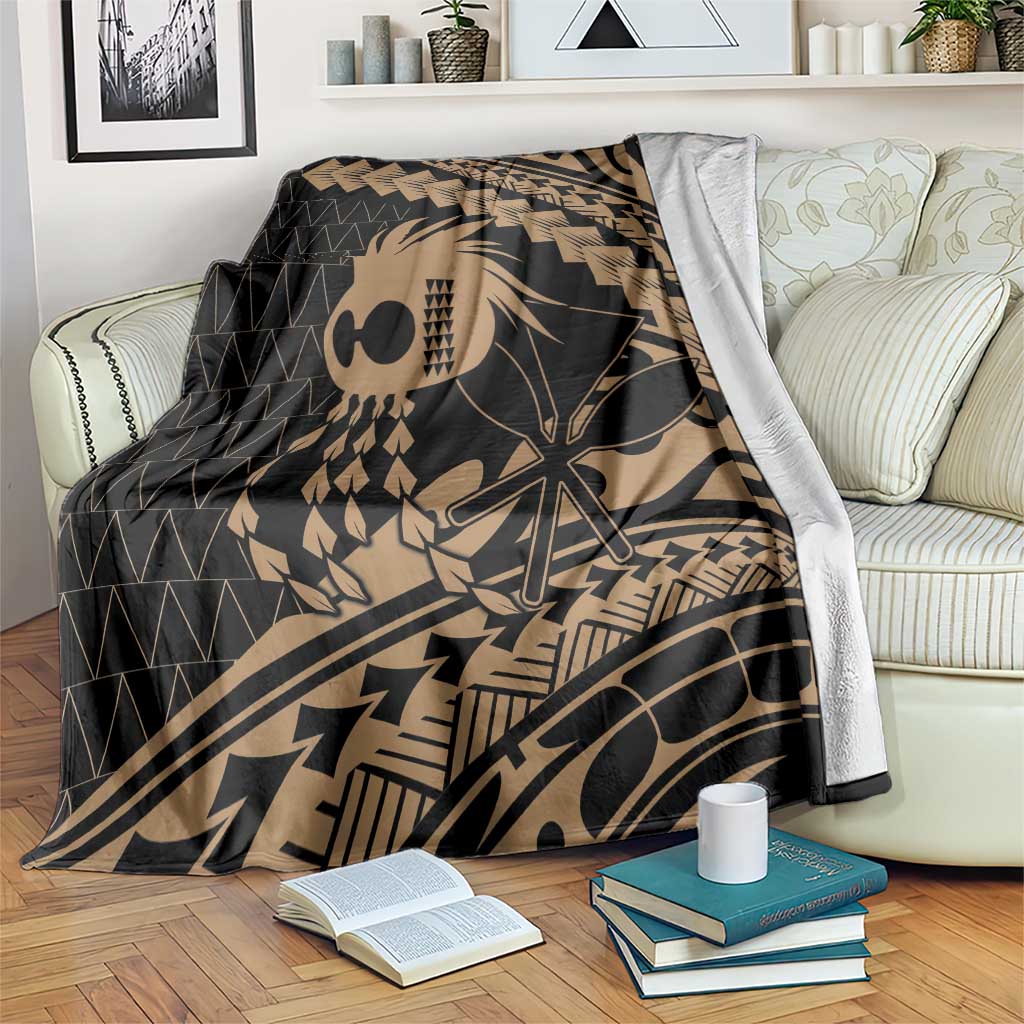 Ikaika Hawaiian Mythic Koa Tribal Warrior Blanket