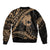 Ikaika Hawaiian Mythic Koa Tribal Warrior Bomber Jacket