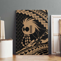 Ikaika Hawaiian Mythic Koa Tribal Warrior Canvas Wall Art