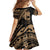 Ikaika Hawaiian Mythic Koa Tribal Warrior Family Matching Puletasi and Hawaiian Shirt