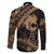 Ikaika Hawaiian Mythic Koa Tribal Warrior Family Matching Puletasi and Hawaiian Shirt