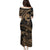 Ikaika Hawaiian Mythic Koa Tribal Warrior Family Matching Puletasi and Hawaiian Shirt