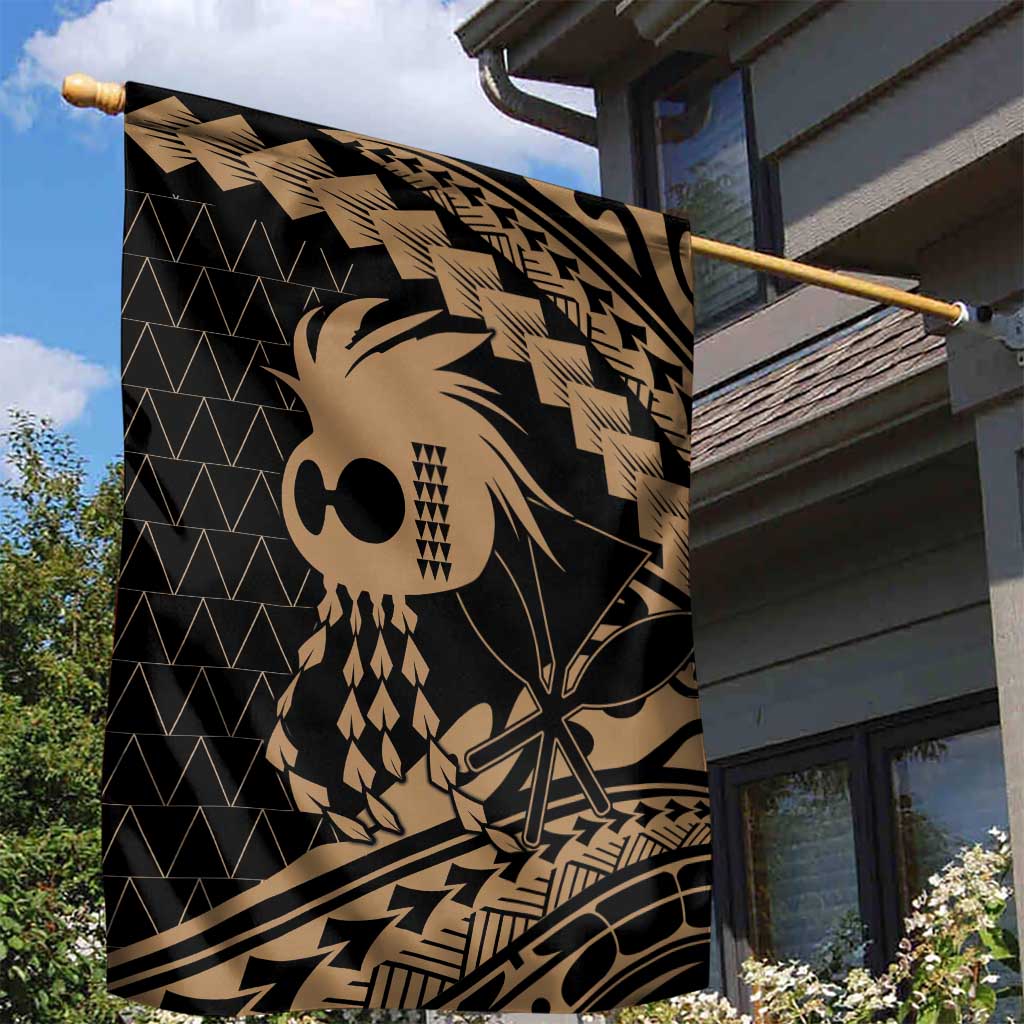 Ikaika Hawaiian Mythic Koa Tribal Warrior Garden Flag