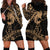 Ikaika Hawaiian Mythic Koa Tribal Warrior Hoodie Dress