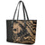 Ikaika Hawaiian Mythic Koa Tribal Warrior Leather Tote Bag