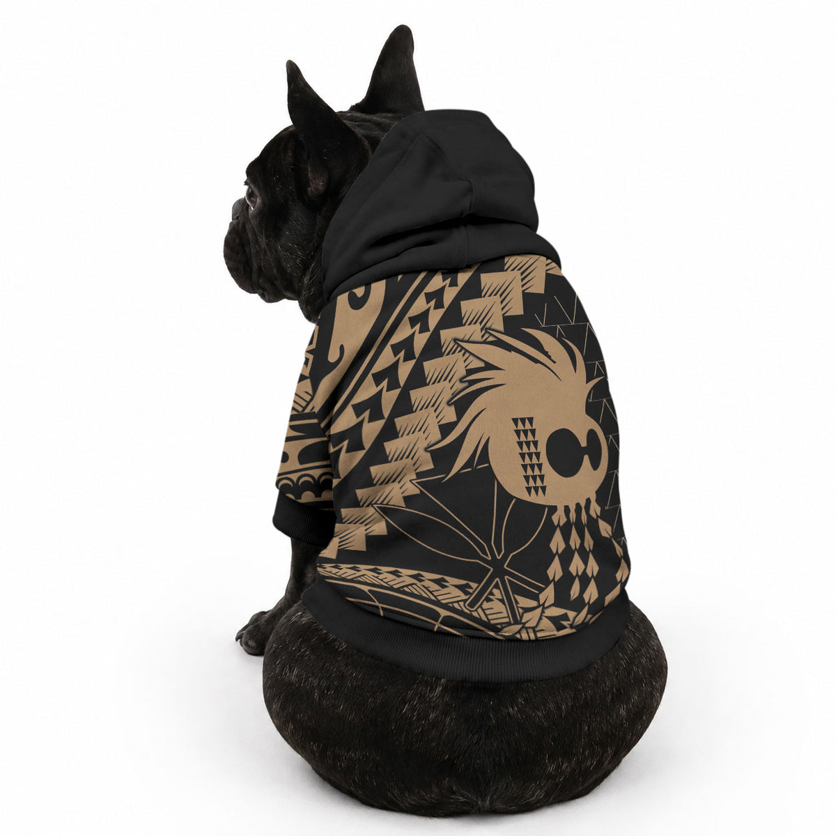 Ikaika Hawaiian Mythic Koa Tribal Warrior Pet Hoodie LT9 - Polynesian Pride