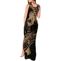 Ikaika Hawaiian Mythic Koa Tribal Warrior Tank Maxi Dress