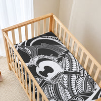 Koa Ikaika Warrior Helmet with Shark Baby Bed Cover Black Kakau Style LT9 - Polynesian Pride