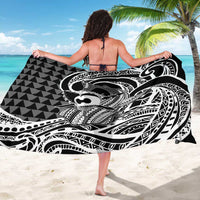 Koa Ikaika Warrior Helmet with Shark Sarong Black Kakau Style LT9 - Polynesian Pride